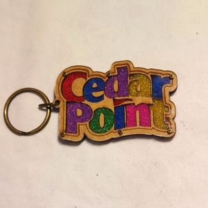 Cedar Point Fiberboard Keychain